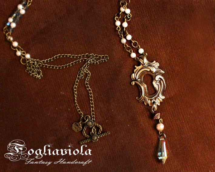 Collana vittoriana con chiavistello originale