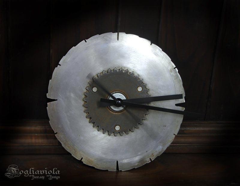 Orologio da Parete Industriale in Acciaio