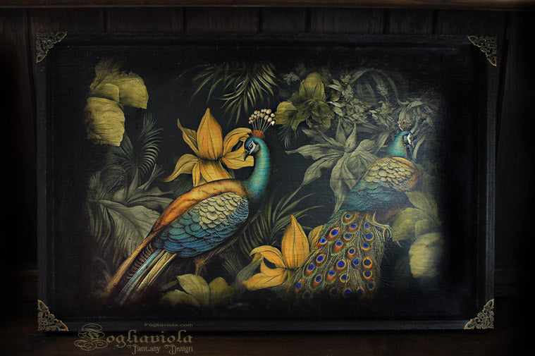 Vassoio decorativo Pavone