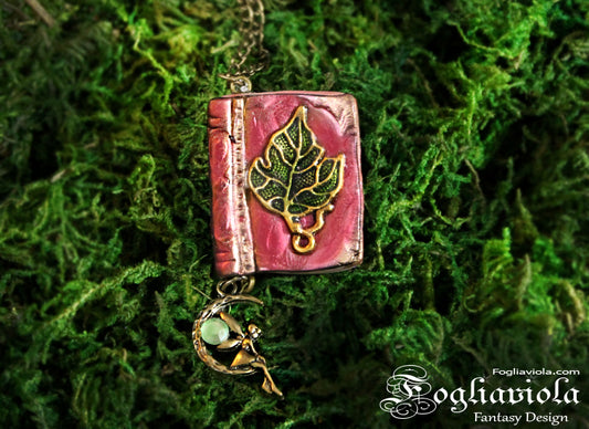 Tiny Book Necklace: Woodland Fairy