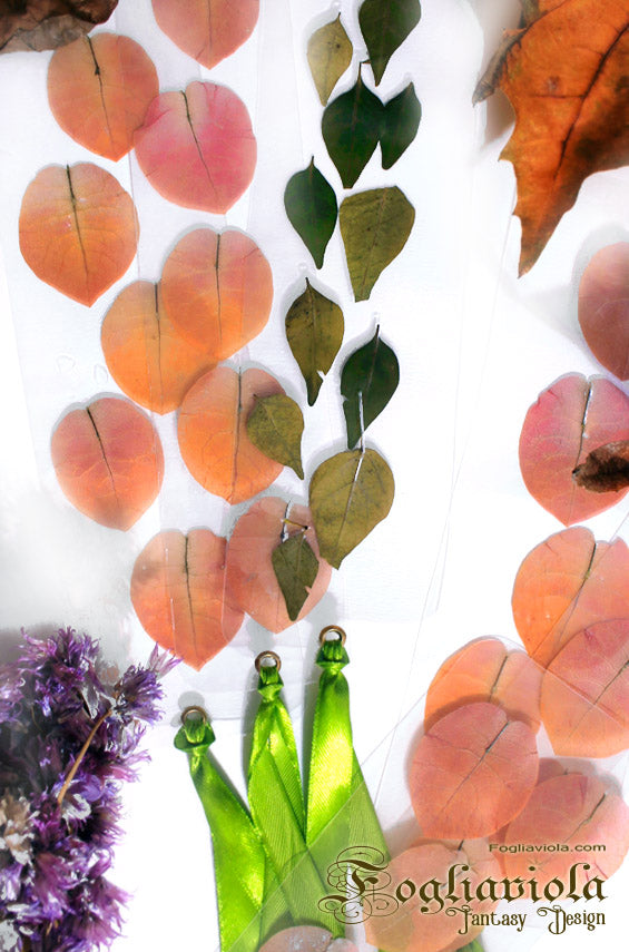 Segnalibri con Foglie Pressate