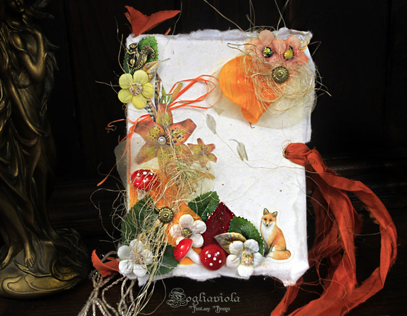 diario autunnale con volpi e funghi by Fogliaviola Fantasy Design