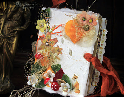 junk journal autunnale con volpi e funghi by Fogliaviola 
