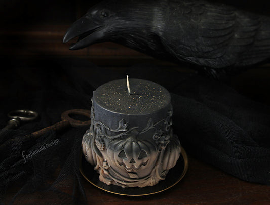 Candela Halloween Pumpkin con Zucche