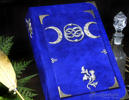 grimorio velluto blu ouroboros auryn