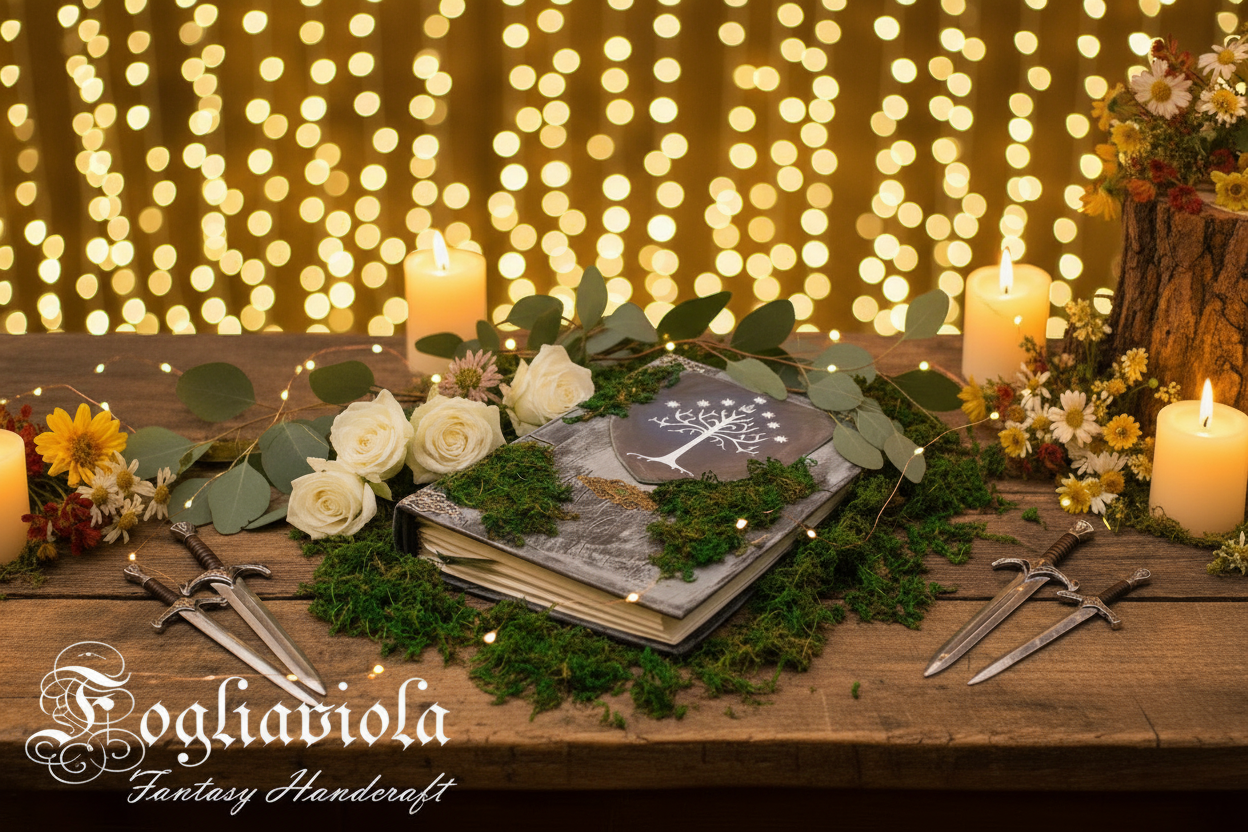 The Hobbit Guestbook di matrimonio fantasy by Fogliaviola Design