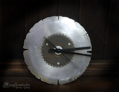 Orologio da Parete Industriale in Acciaio