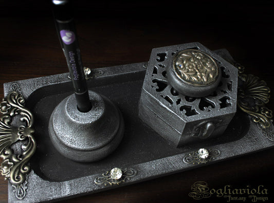 Set da scrivania gotico artigianale — Scriptorium Fogliaviola
