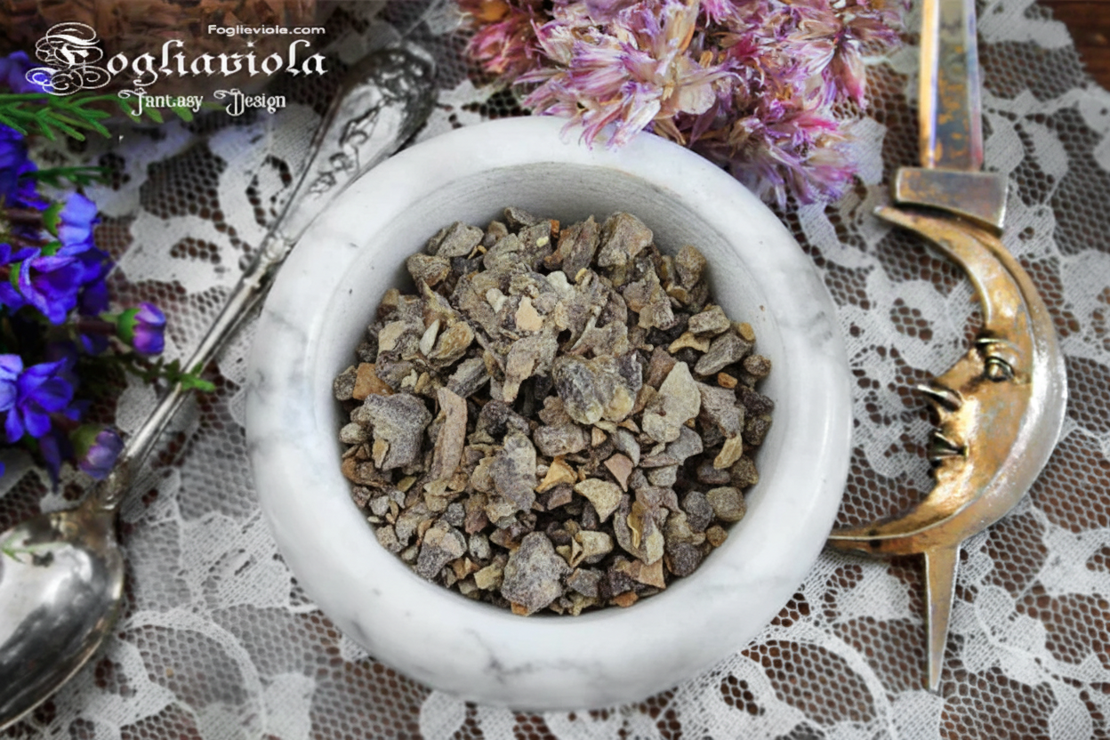Olibano Magiurtino in resina naturale grezza. incenso raro naturale. Boswellia frereana con corteccia sfusa 