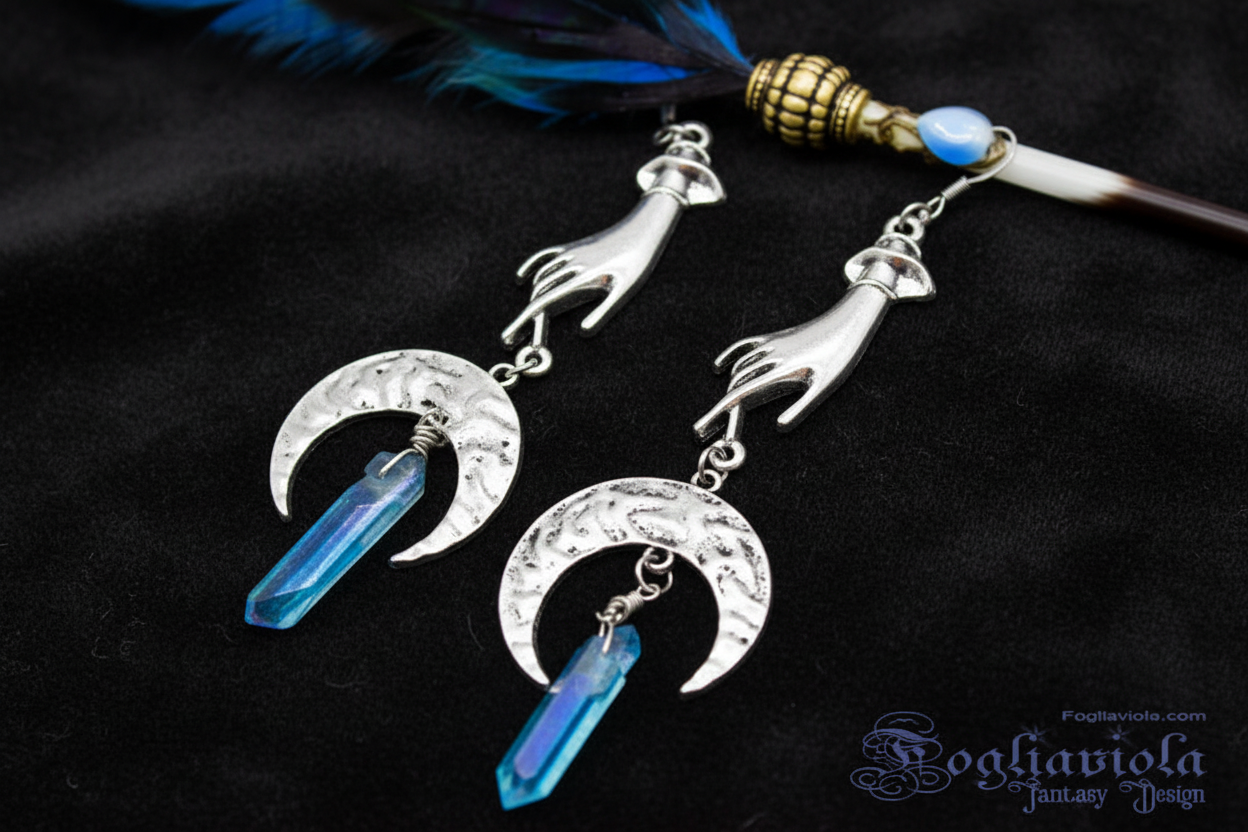Orecchini Acqua di Luna - Vivid Blue Crystals