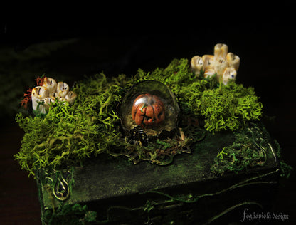 Scatola di Samhain con zucca gotica