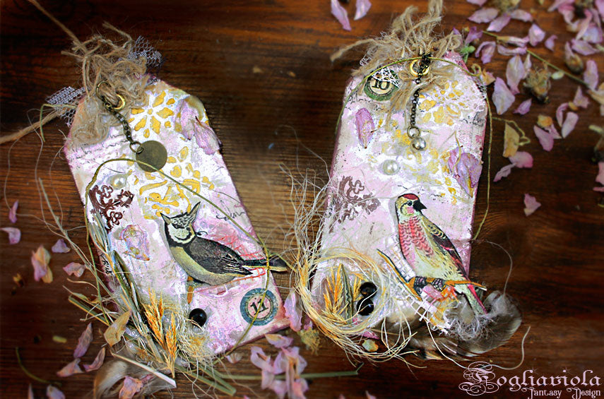 Tags di Primavera chiudipacco idea regalo