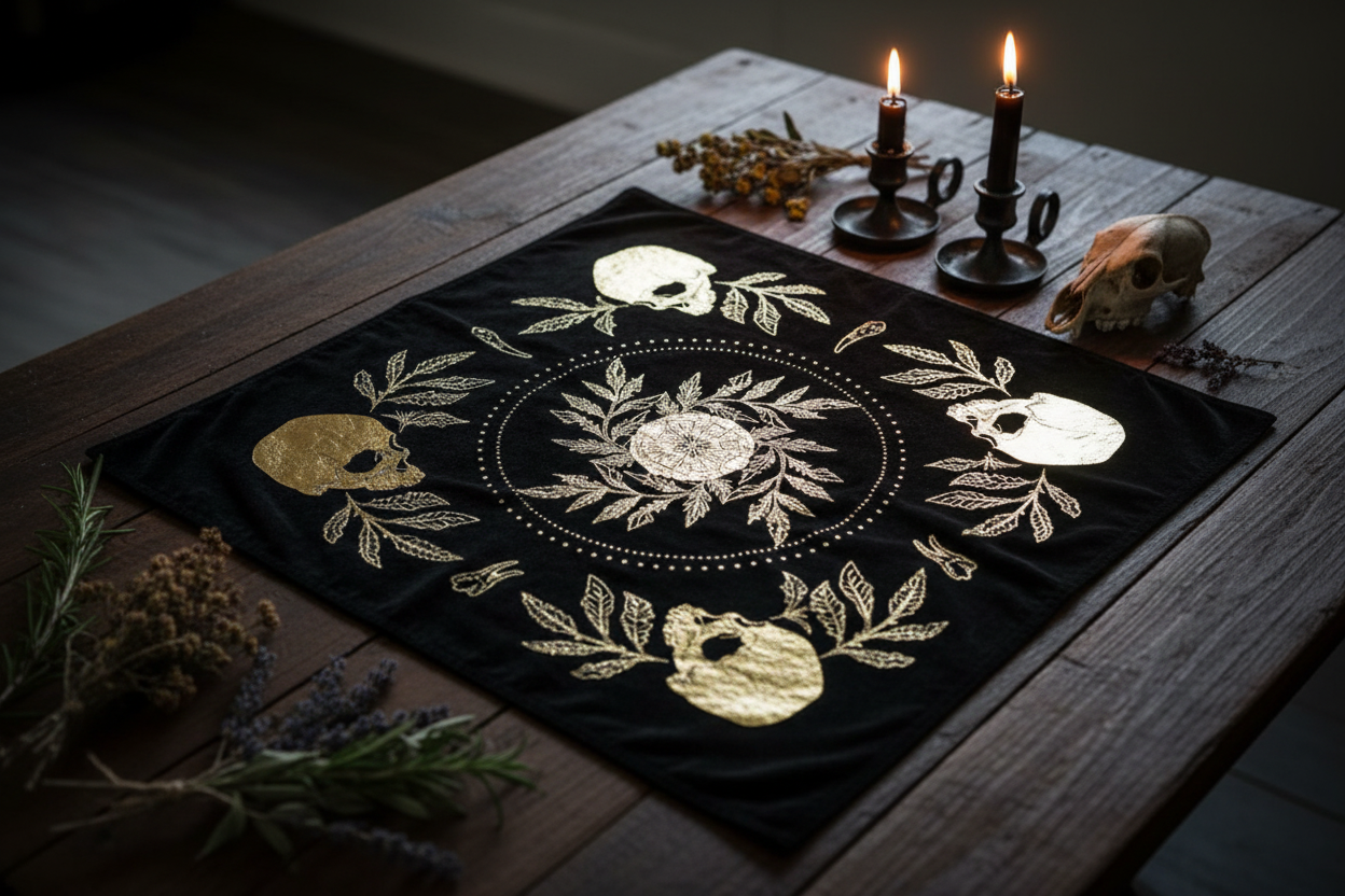 Telo Ancient Bones su altare gotico