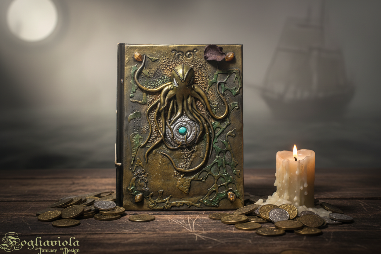 The Rise of Cthulhu Journal diario di Lovecraft - concept originale Fogliaviola Design