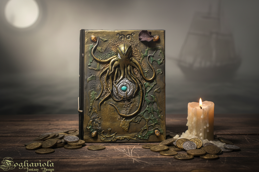 The Rise of Cthulhu Journal diario di Lovecraft - concept originale Fogliaviola Design