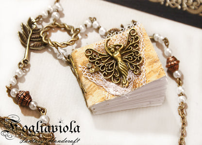 Tiny Book Necklace: Angel