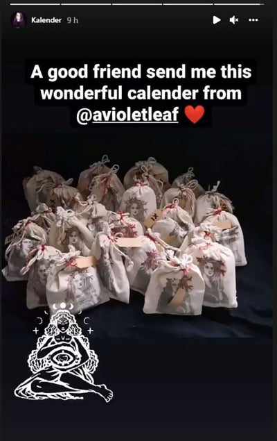 calendario dell'avvento delle streghe Fogliaviola 